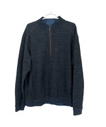 Tommy Bahama Sweater Cardigan Pullover 1/4 Zip Blue Size Large - £19.84 GBP