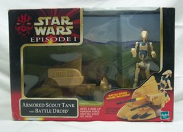 Star Wars Armored Scout Tank w/ Battle Droid Action Figure 1998 The Clones Wars - £23.30 GBP