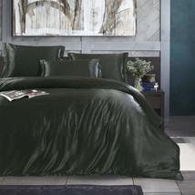 Black Dark Luxury Silk Bedding Set. Include Silk Duvet Cover, Silk Pillow Sham a - £77.86 GBP