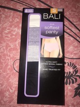 BALI ~ 4 NEW Women&#39;s Cotton Briefs Underwear Panties Tagless Soft Purple ~ S - £10.35 GBP