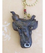 Western Saddle Ceiling Fan Pull Light Chain Cowboy Horses Southwest Kids... - $14.55 CAD