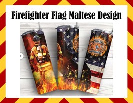 Drink Water Cup - Firefigher Maltese Flag Design - £19.73 GBP+