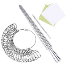 Ring Sizer Measuring Tool, Aluminum Ring Mandrel, 27 Pcs Premium Metal R... - $18.17