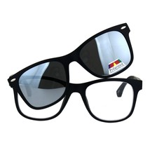 Reading Bifocal Lens Clear Glasses + Magnetic Polarized Sunglasses Topper - £12.75 GBP