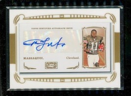 Mohammed Massaquoi MA-MM Signed Auto 2009 Topps Mayos Cut Plug Football ... - £11.68 GBP