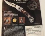 1996 Official Wyatt Earp Collectors Knife Vintage Print Ad Advertisement... - $6.92