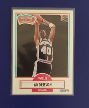 1990-91 Fleer San Antonio Spurs Basketball Card #168 Willie Anderson - £1.38 GBP