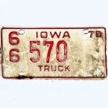 1971 United States Iowa Mitchell County Truck License Plate 66 570 - £14.05 GBP