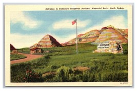 Theodore Roosevelt Memorial Park Badlands North  Dakota UNP Linen Postcard H30 - £2.28 GBP