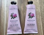 2X Crabtree &amp; Evelyn Rosewater Hand Therapy 3.5 Oz Each Two Tubes Factor... - $20.89