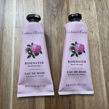 2X Crabtree &amp; Evelyn Rosewater Hand Therapy 3.5 Oz Each Two Tubes Factory Sealed - £16.42 GBP