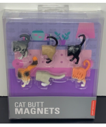 Set of 6 Cat Butt Magnets by Kikkerland Design Different Cat Breeds Step... - £11.69 GBP