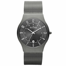 Skagen 233XLTTM Ultra Slim Titanium Watch With A Grey Dial - £131.43 GBP