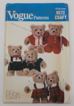 Vogue Patterns #9572 Baby Bear Clothes Pattern Nightgown Pjs Top Dressuncut 1986 - £8.11 GBP