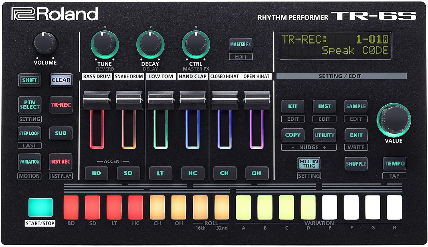 Roland TR-6S Compact Drum Machine with Six tracks of Authentic TR Sounds, - $519.99