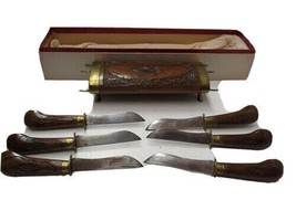 Vintage Bichuwa India Sword Dagger Six Blade Ornate with Hand - £191.45 GBP