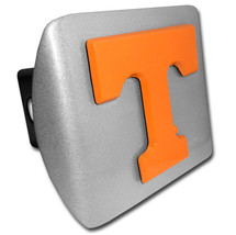 tennessee logo chrome orange T emblem brushed trailer hitch cover usa made - £61.11 GBP