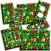Colorful Strawberries And Flowers Light Switch Outlet Wall Plates Kitchen Decor - £14.15 GBP+