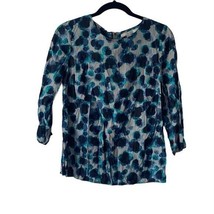 Boden Bella Silk Blend Dot Shirt Women’s 6 Zipper Back Blouse - £13.62 GBP