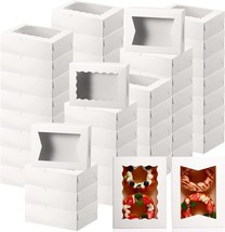 100 Pcs 8 Inch Cookie Boxes 8 x 6 x 2.5 Inch Bakery Boxes Auto Pop up Paper Box  - £58.75 GBP
