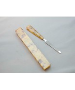 Early Marbled Plastic Bakelite? Handled Nail File In Marbled Case Mid Ce... - £23.58 GBP