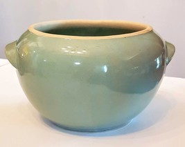UHL Stoneware Pottery Crock Sage Green Glazed Tab Handle Open Bean Pot 7... - £23.14 GBP
