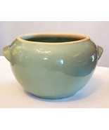 UHL Stoneware Pottery Crock Sage Green Glazed Tab Handle Open Bean Pot 7... - £23.61 GBP