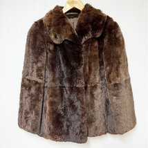 Keska German Womens Fur Coat Brown Authentic Small - $494.01