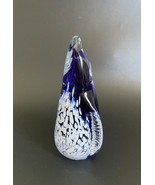 VTG Murano Art Glass Spatter Penguin Sculpture - Paperweight Cobalt Blue... - £38.71 GBP