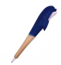 Blue Whale Wooden Pen Hand Carved Wood Ballpoint Hand Made Handcrafted V47 - £6.35 GBP