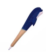 Blue Whale Wooden Pen Hand Carved Wood Ballpoint Hand Made Handcrafted V47 - £6.34 GBP