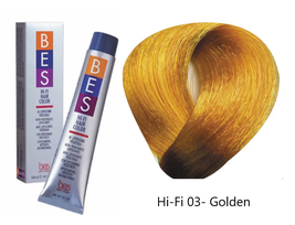 BES Beauty & Science Hi-Fi Hair Color - 03- Golden, 3.5 Oz.