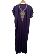 Moroccan kaftan, Moroccan mauve women&#39;s kaftan with spiral of life - $944.61 MXN