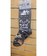 Happy Tails One Cat Away from Crazy Cat Lady Socks Pet Lovers One Size F... - $17.58 CAD