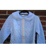 Dan Ellen Quilted Robe Ladies Size M Periwinkle Blue and Pink Vintage US... - £33.30 GBP