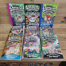Lot Of 9 Captain Underpants Hardcover &amp; PB Books Set Dav Pilkey - $29.65