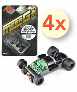 4pc AFX MEGA G+ 1.5 SHORT Rolling Chassis 21029 Fit Wide Tomy Aurora Aut... - $1,903.45 MXN