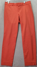 Banana Republic Dress Pants Women Sz 8 Orange Sloan Viscose Pockets Straight Leg - £19.51 GBP