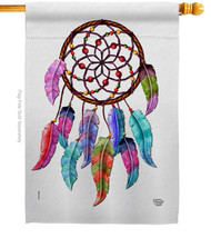 Colorful Dreamcatcher - Impressions Decorative House Flag H192635-BO - £29.54 GBP