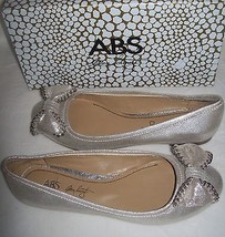 ABS ALAN SCHWARTZ  Embellished Flat Shoe silver new 7.5  - £66.36 GBP