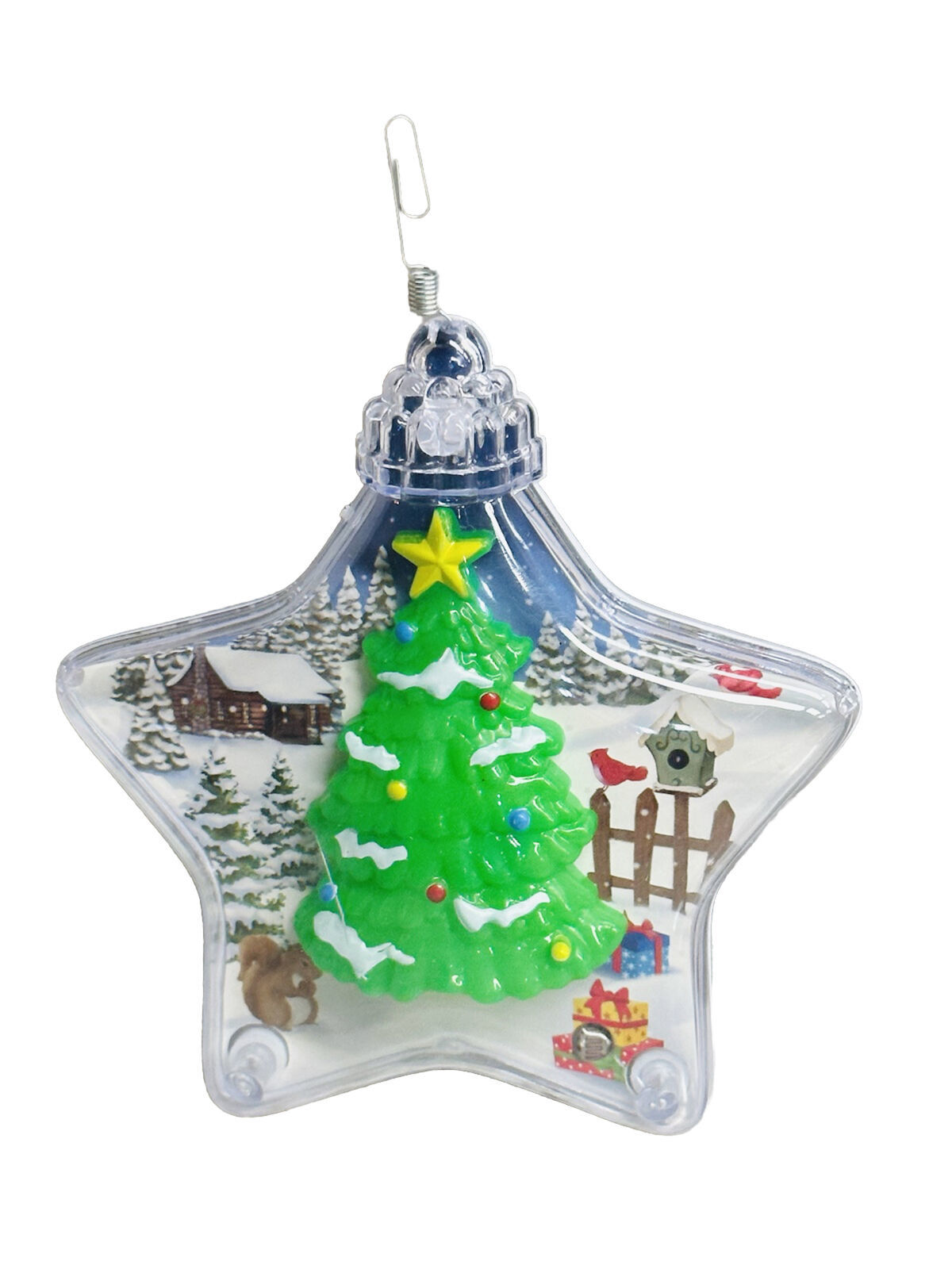 Christmas House Light/Music Tree  Ornament Tree 6 Inches Tall - $8.32