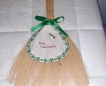 Vintage Straw Whisk Broom Mele Kalikimaka Embroidered Christmas Home Dec... - $9.89