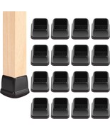 Ezprotekt 24 Pcs Square Chair Leg Floor, L Fit: 1-1/10&quot; To 1-3/10&quot;, Black - $31.94