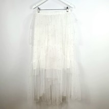 Anthropologie Maeve Tulle Pearl Embellished Sheer Skirt Size XSmall NEW - £31.67 GBP