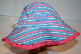 Sun Protection UVSKINZ 2T Girls Pool Hat Beach Bucket Cap Pink Blue Reversible - £9.31 GBP