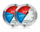 BBQ Gas Grill Temp Gauge Thermometer Heat Display 2-Pack 2&quot; Stainless St... - $18.80