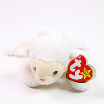 Ty Beanie Baby Fleece Lamb Style 4125 Born March 21 1996 White Lamb Reti... - $6.90