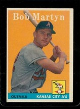 Vintage Baseball Trading Card Topps 1958 #39 Bob Martyn Kansas City A&#39;s - £9.77 GBP