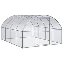 vidaXL Chicken Coop Silver Galvanized Steel Large Durable Chicken Coop - $504.66