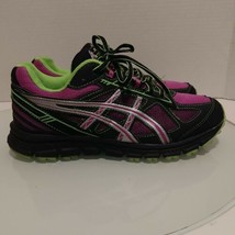 Asics Womens Gel Scram 2 Running Shoes Black Lime Green Pink T3G8Q Size 7.5 - £20.02 GBP